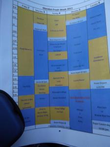 Frosh Schedule from 2011 :)